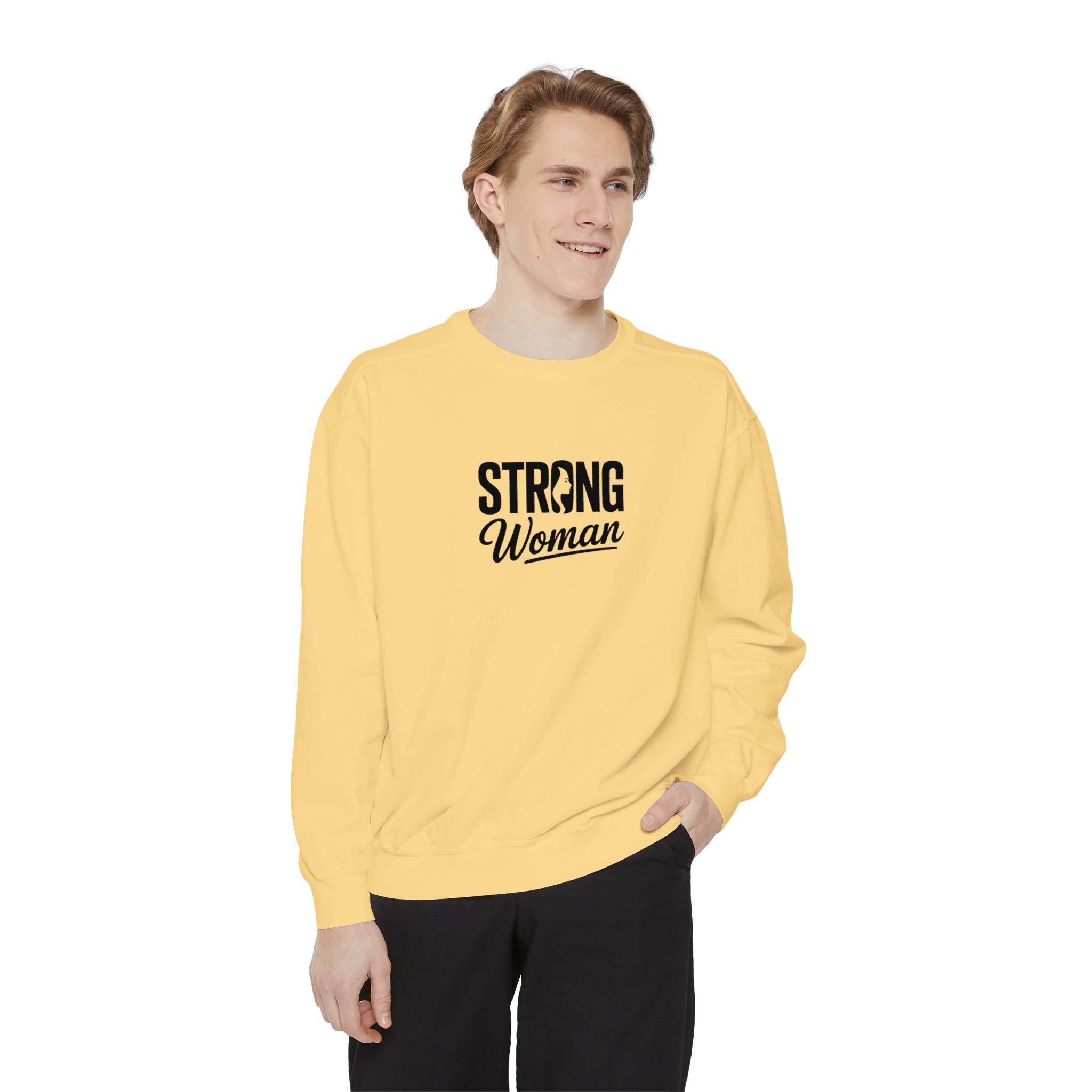 Strong Woman Sweatshirt - FitLife - WellnessOasis
