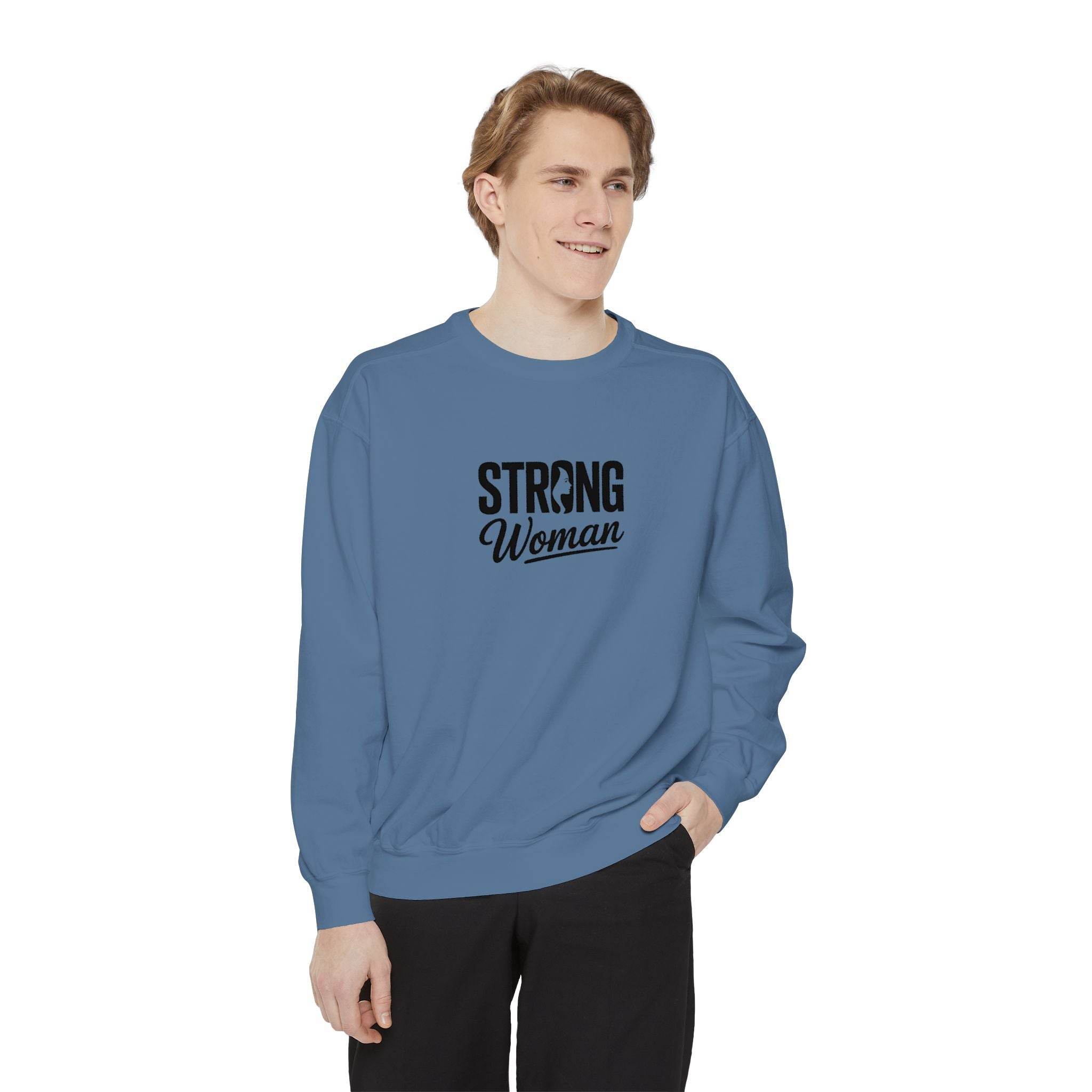 Strong Woman Sweatshirt - FitLife - WellnessOasis