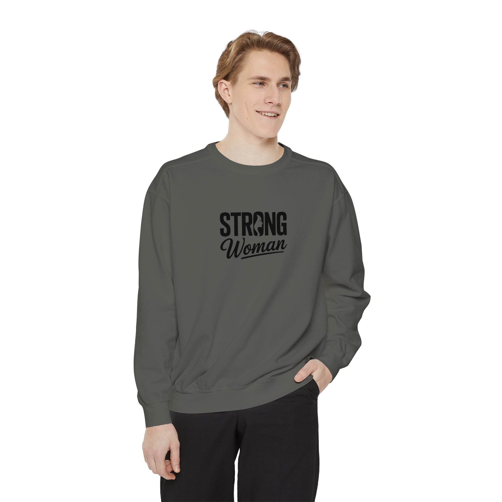 Strong Woman Sweatshirt - FitLife - WellnessOasis