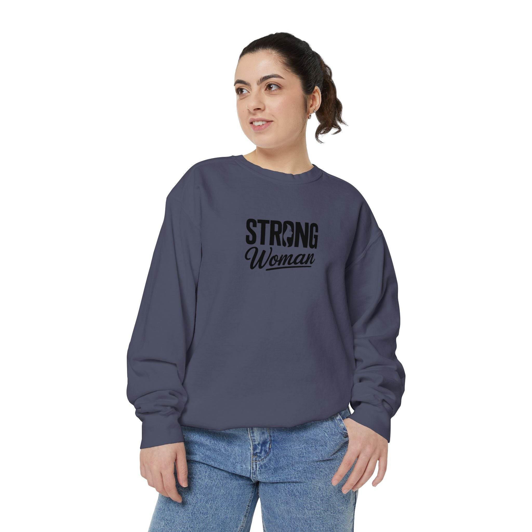 Strong Woman Sweatshirt - FitLife - WellnessOasis