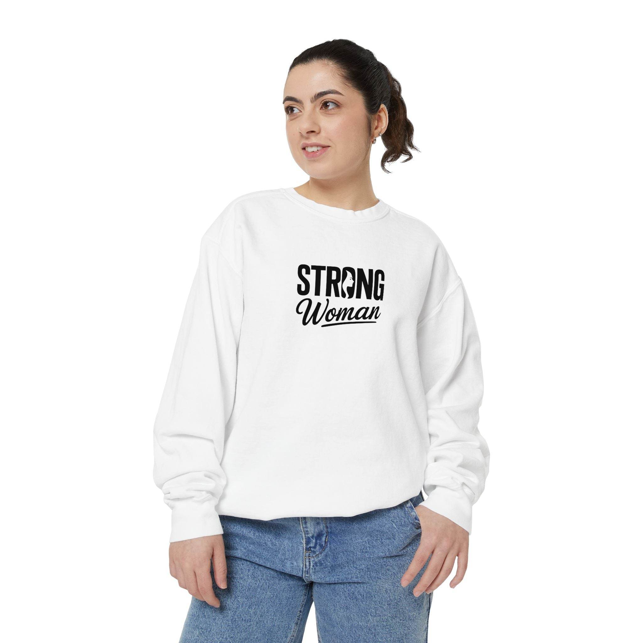 Strong Woman Sweatshirt - FitLife - WellnessOasis