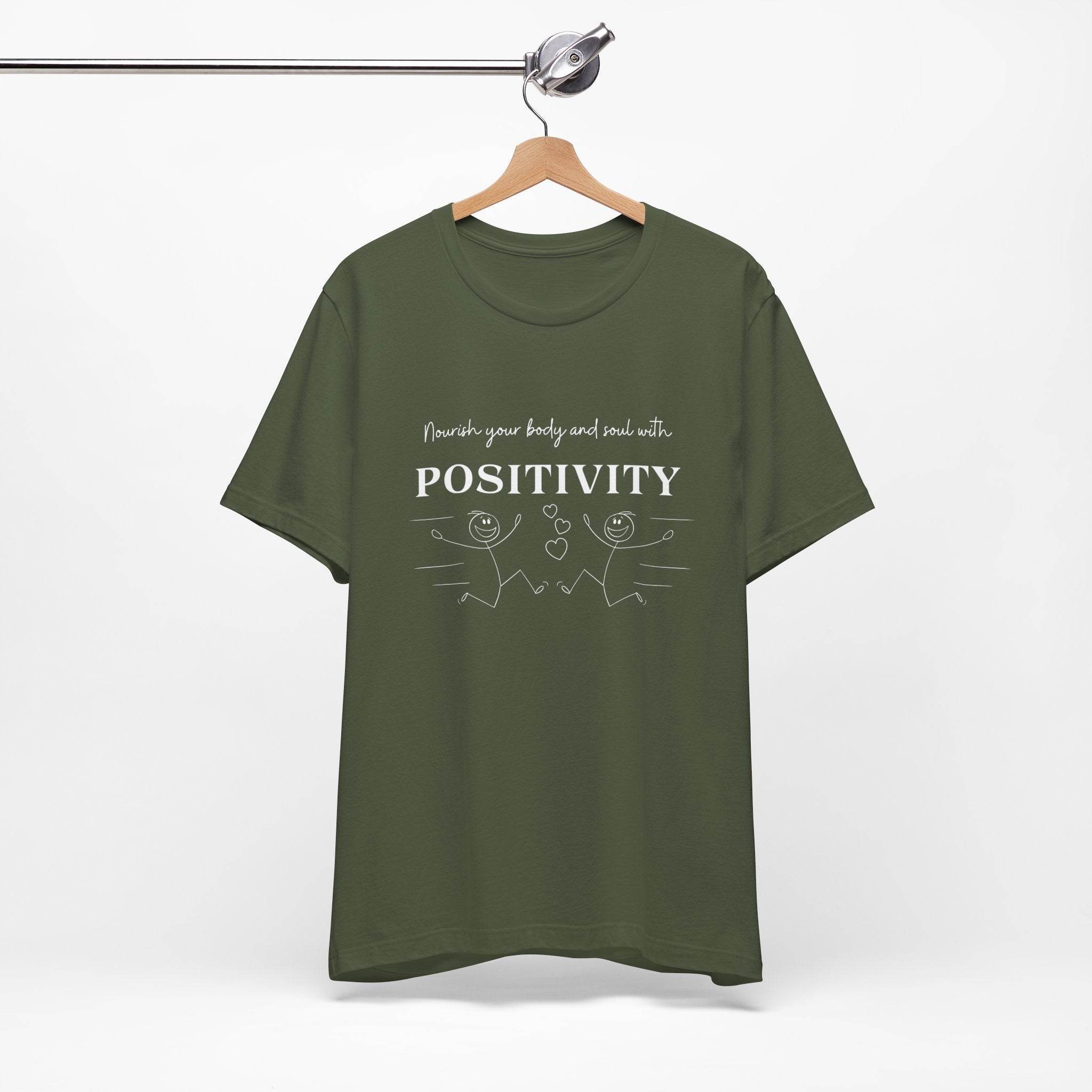 T-Shirt Nourish Your Body and Soul with Positivity - FitLife - WellnessOasis