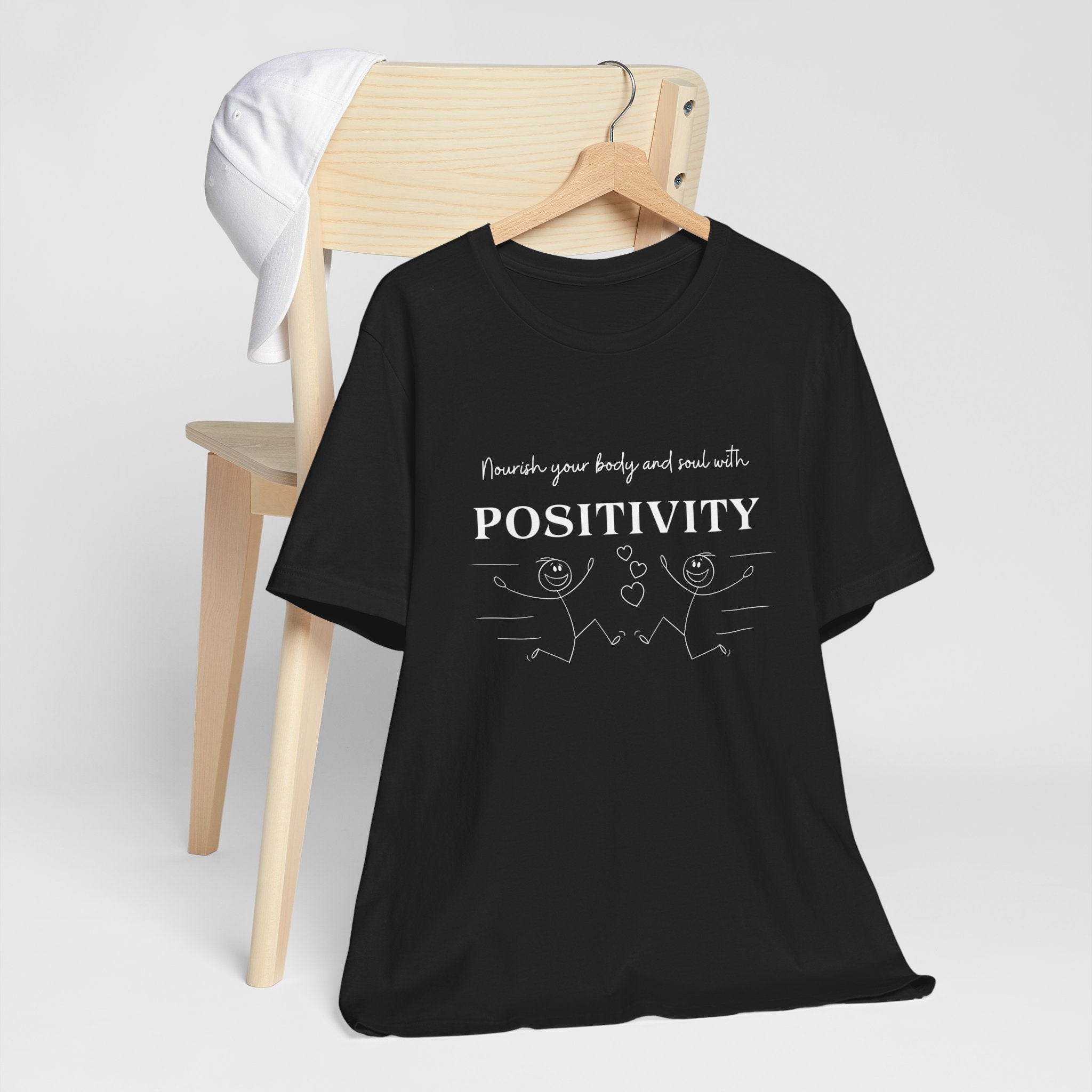 T-Shirt Nourish Your Body and Soul with Positivity - FitLife - WellnessOasis