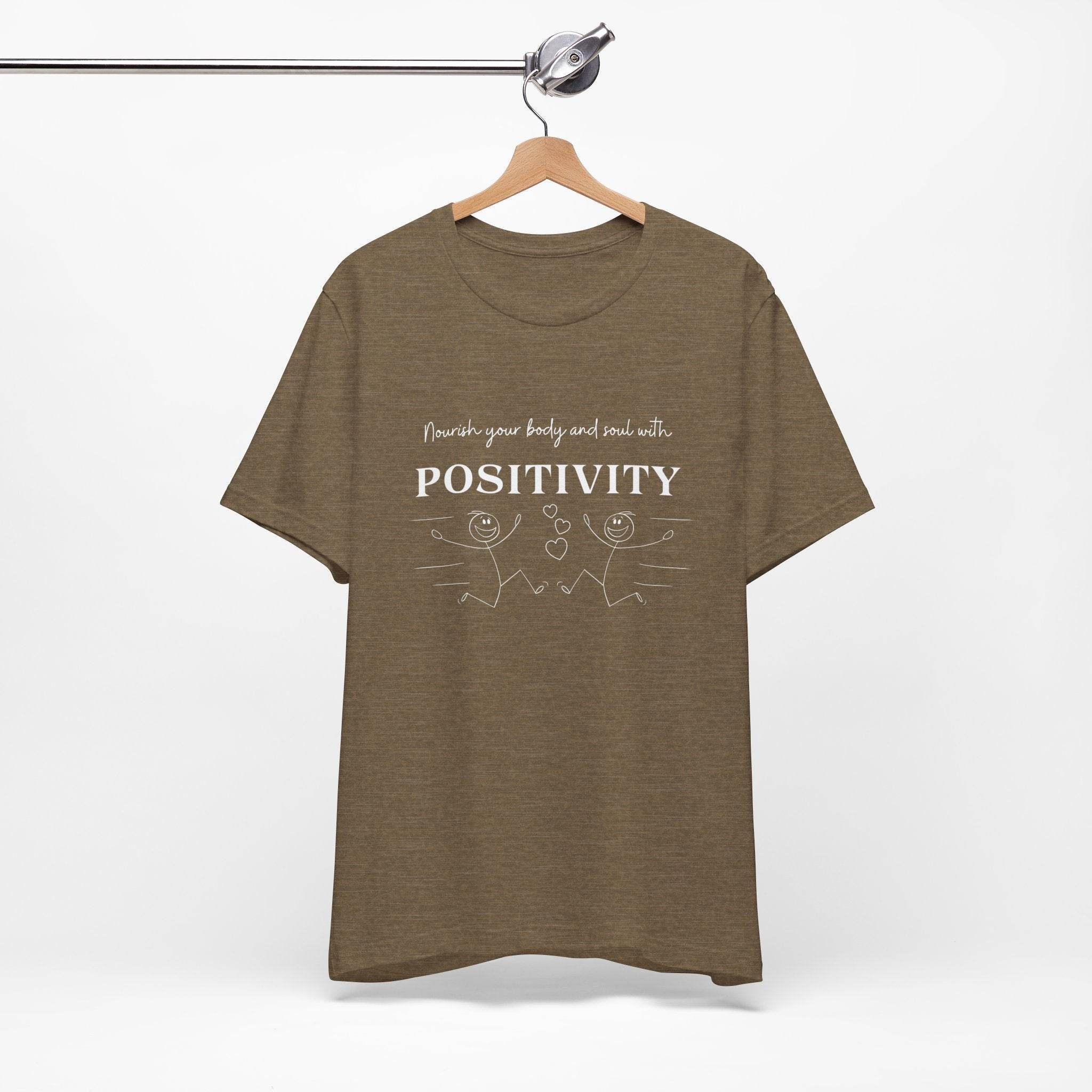 T-Shirt Nourish Your Body and Soul with Positivity - FitLife - WellnessOasis