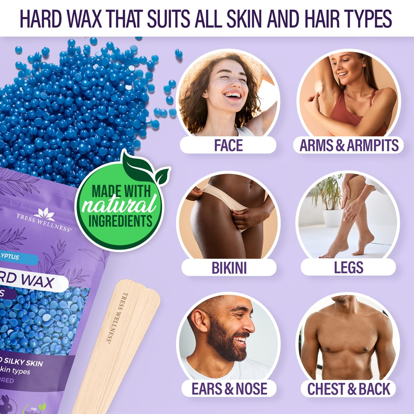 Tress Wellness Waxing Kit for Brazilian Wax - Easy to Use - FitLife - WellnessOasis