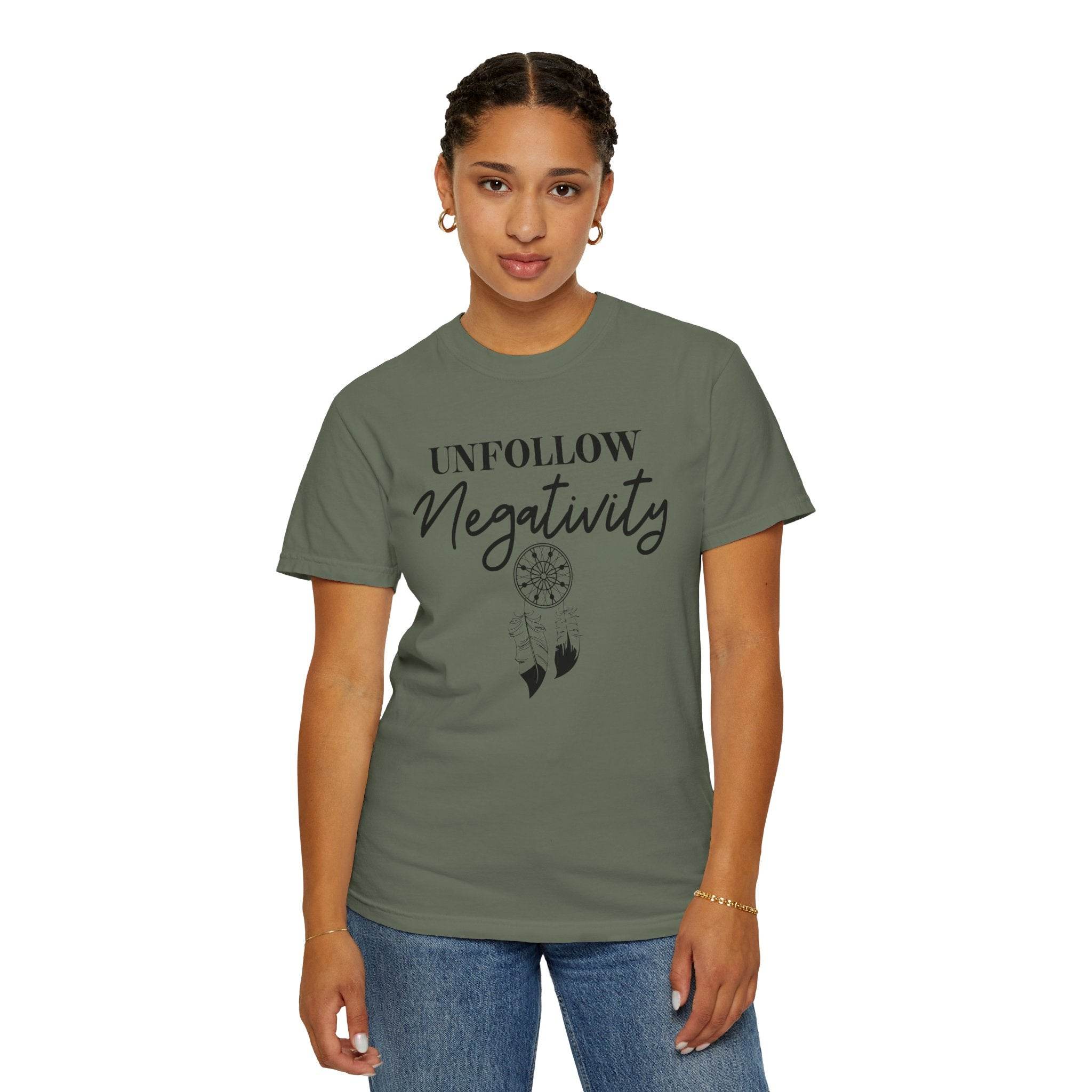 Unfollow Negativity T-Shirt – Positive Vibes Tee - FitLife - WellnessOasis