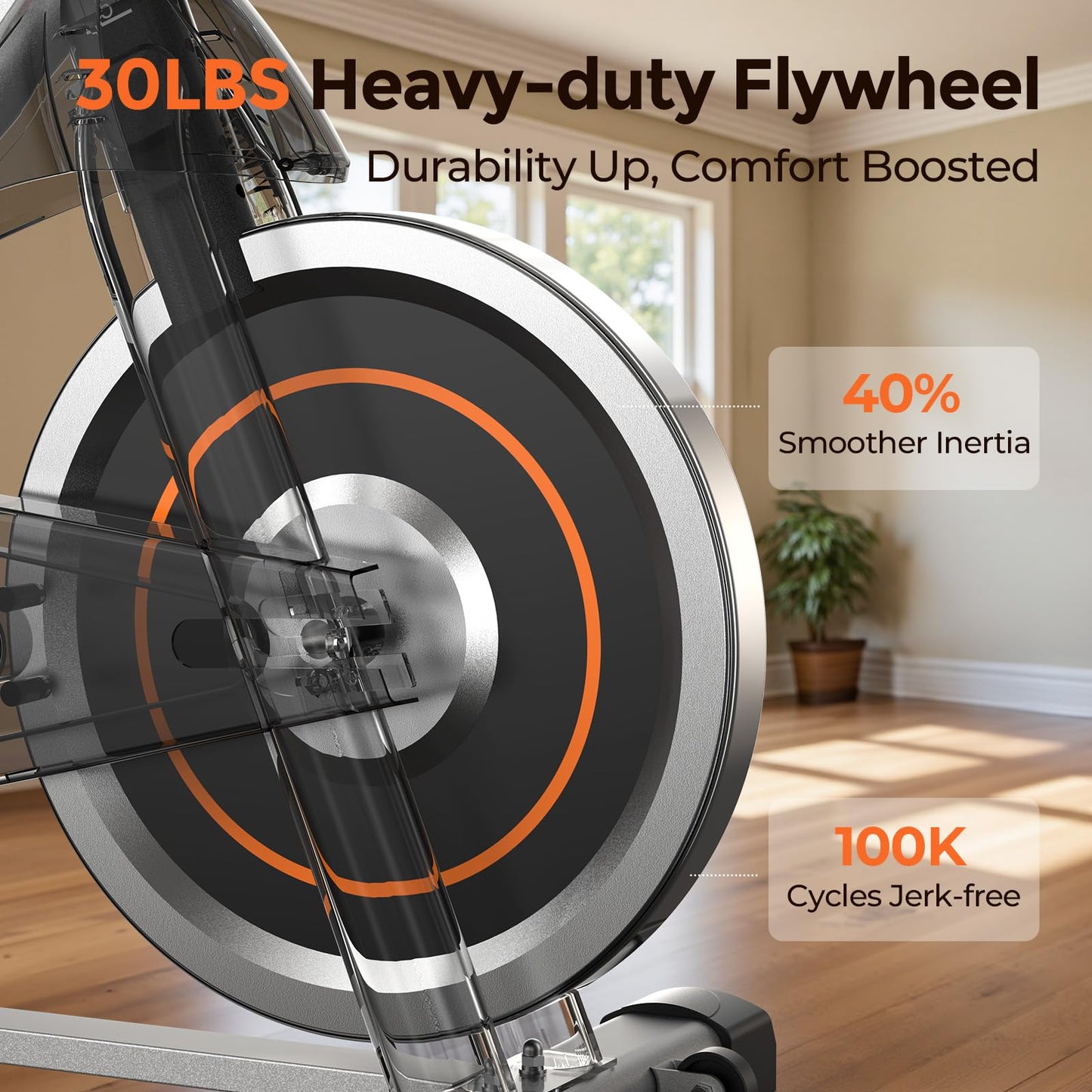 YOSUDA Exercise Bike – Brake Pad Stationary Bike for Home & App - FitLife - WellnessOasis