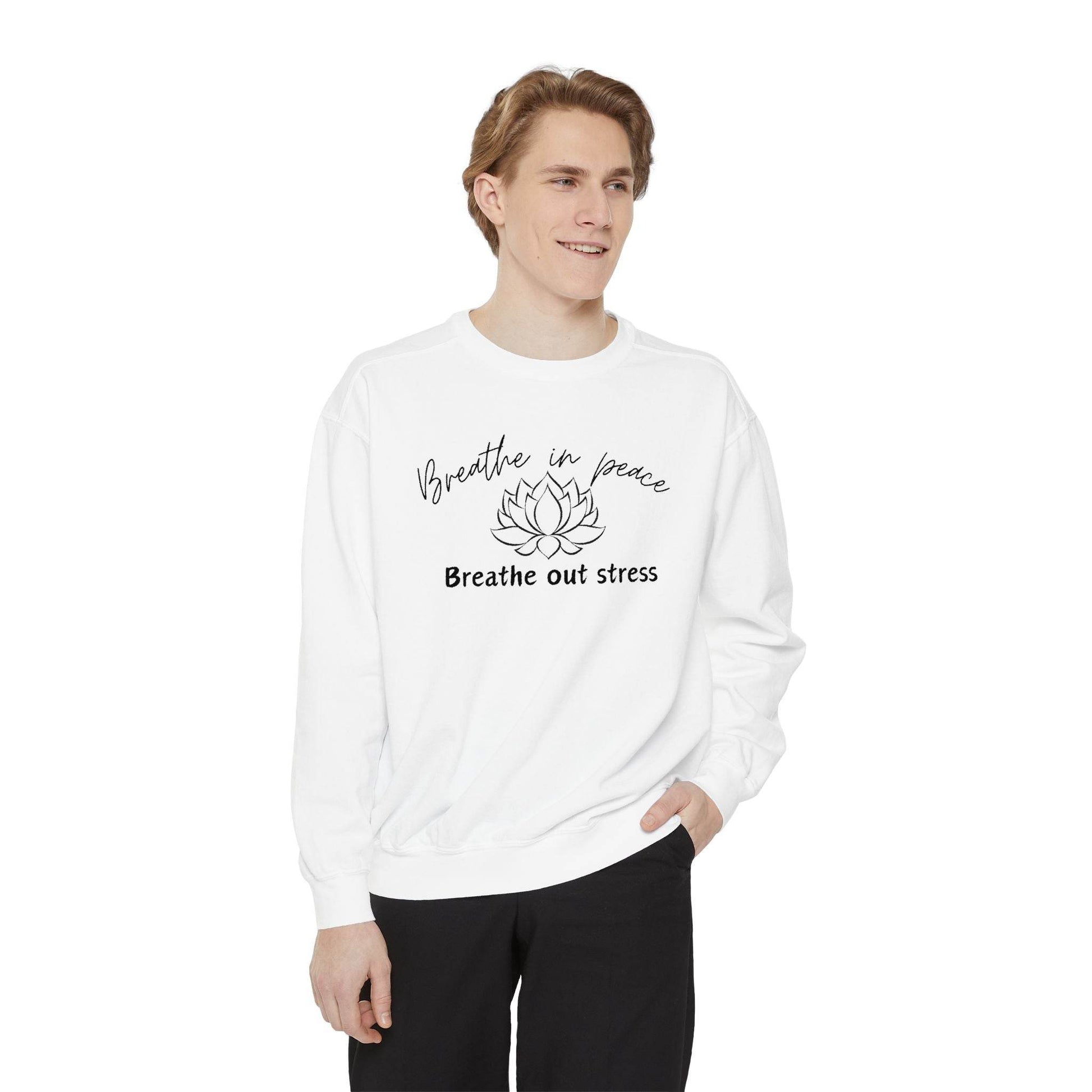 Breathe in Peace Sweatshirt - FitLife - WellnessOasis