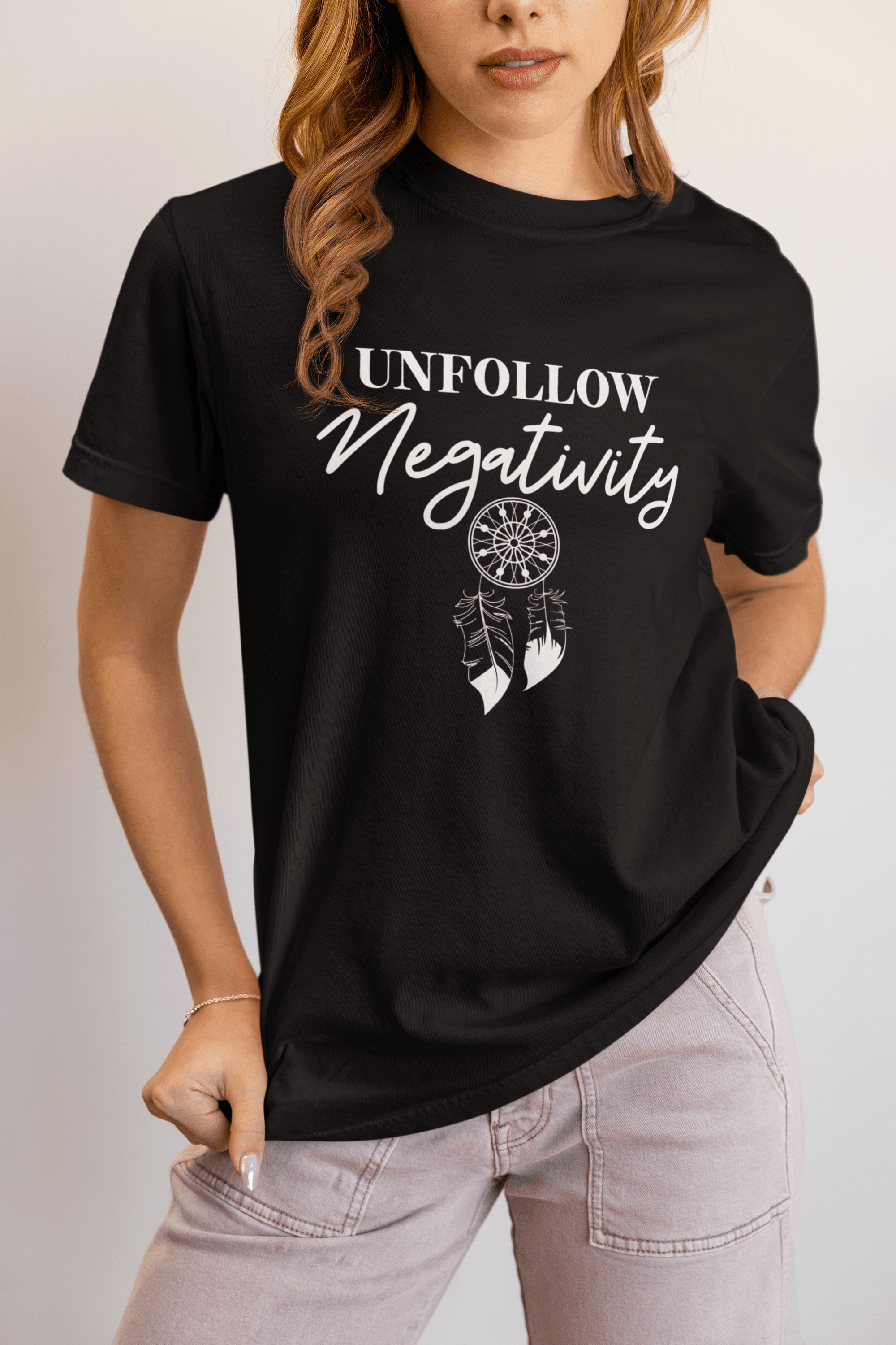 Unfollow Negativity Inspirational Tee