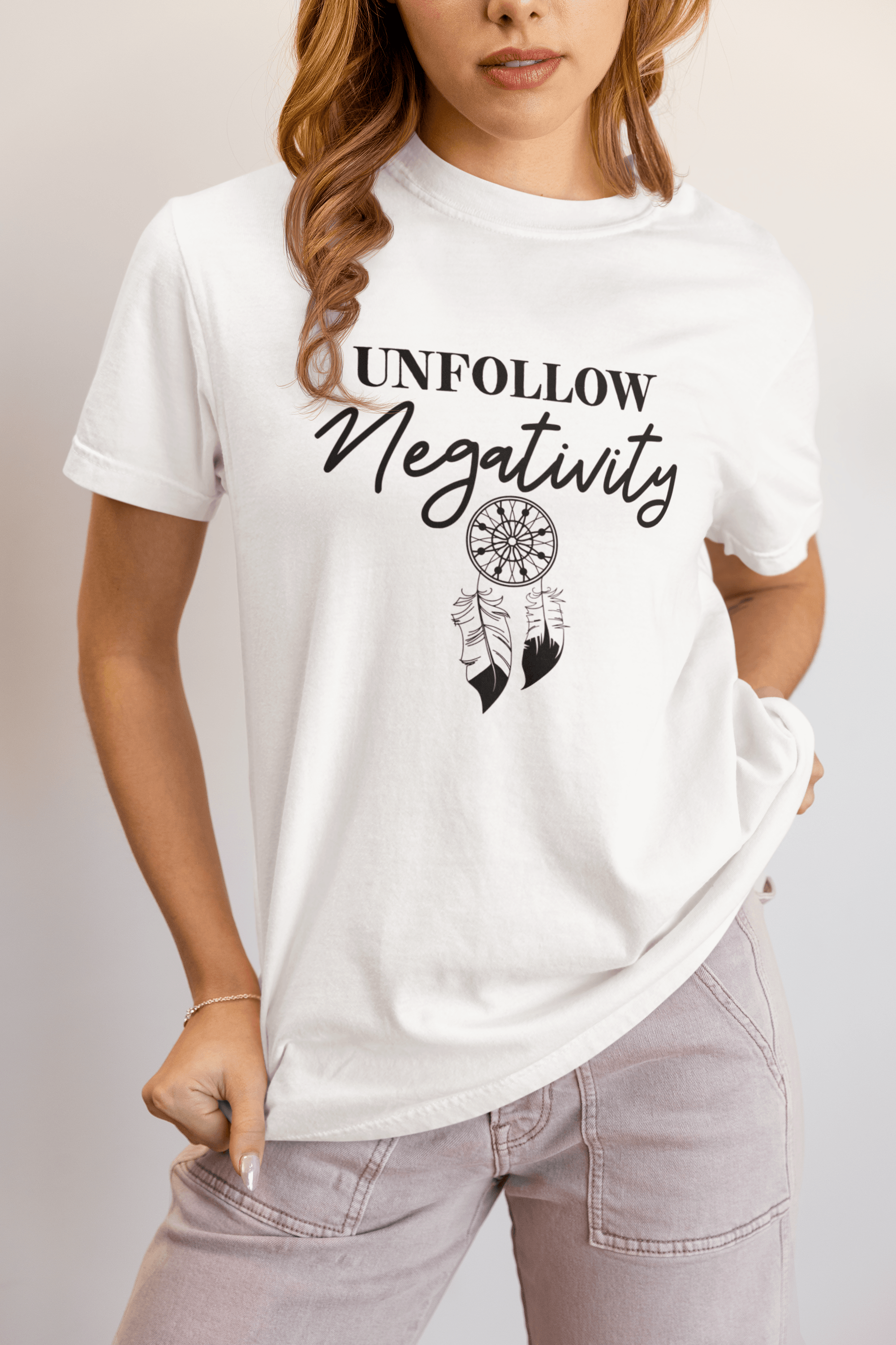 Unfollow Negativity Inspirational Tee