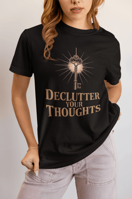 Declutter Your Thoughts T-Shirt – Mindfulness Shirt, Mental Health Tee - FitLife - WellnessOasis