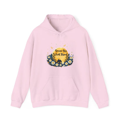 Dream Big Work Hard Hooded Sweatshirt - FitLife - WellnessOasis