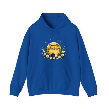 Dream Big Work Hard Hooded Sweatshirt - FitLife - WellnessOasis