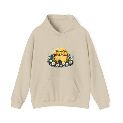 Dream Big Work Hard Hooded Sweatshirt - FitLife - WellnessOasis