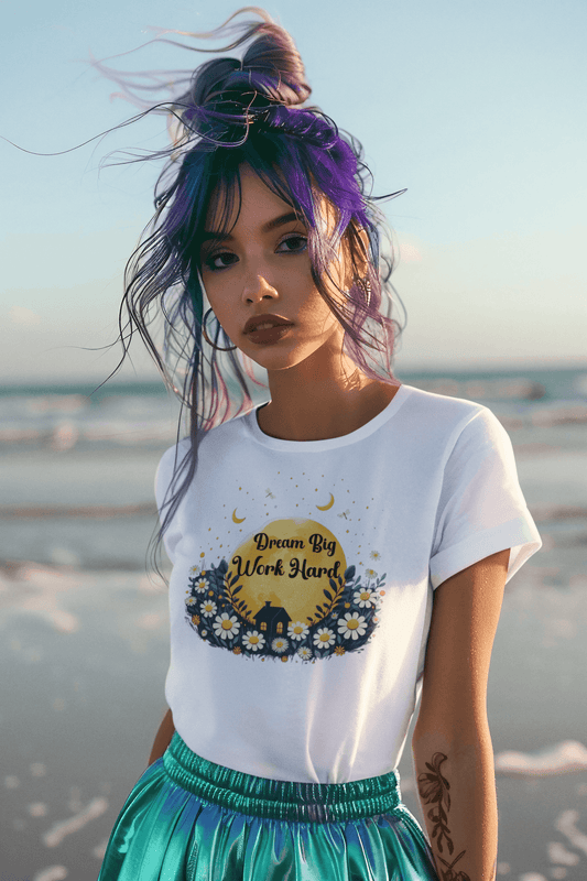 Dream Big Work Hard Tee - FitLife - WellnessOasis