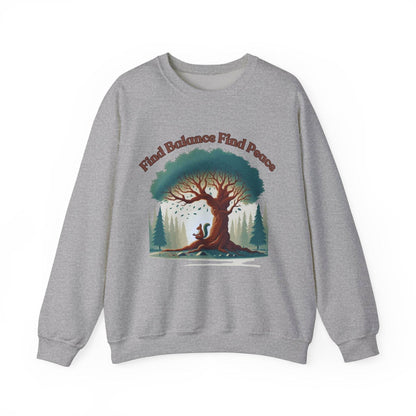 Find Balance Find Peace Sweatshirt - FitLife - WellnessOasis