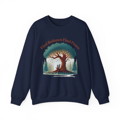 Find Balance Find Peace Sweatshirt - FitLife - WellnessOasis