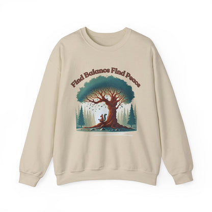 Find Balance Find Peace Sweatshirt - FitLife - WellnessOasis