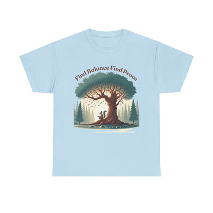 Find Balance Find Peace T-Shirt - FitLife - WellnessOasis