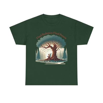 Find Balance Find Peace T-Shirt - FitLife - WellnessOasis