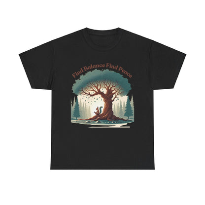 Find Balance Find Peace T-Shirt - FitLife - WellnessOasis
