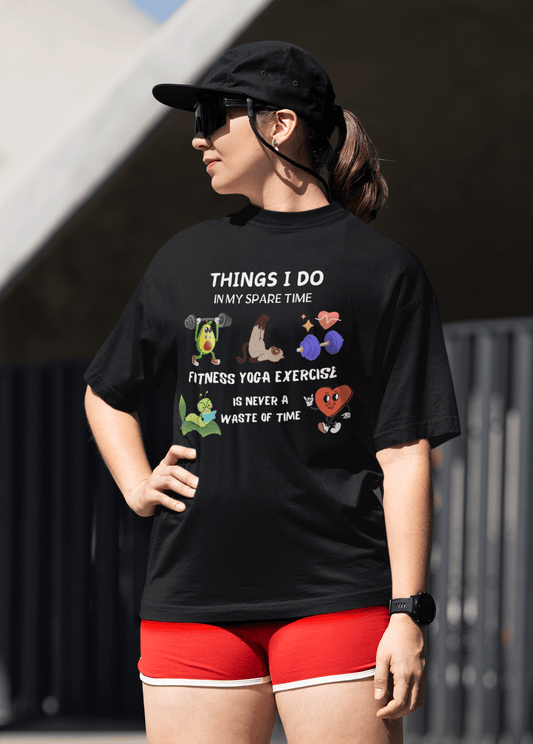 Fitness Fun Tee - Healthy Lifestyle Motif - FitLife - WellnessOasis