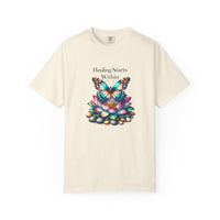 Healing Starts Within Butterfly T-shirt - FitLife - WellnessOasis