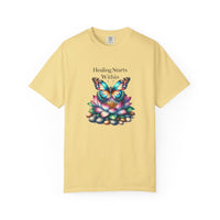 Healing Starts Within Butterfly T-shirt - FitLife - WellnessOasis