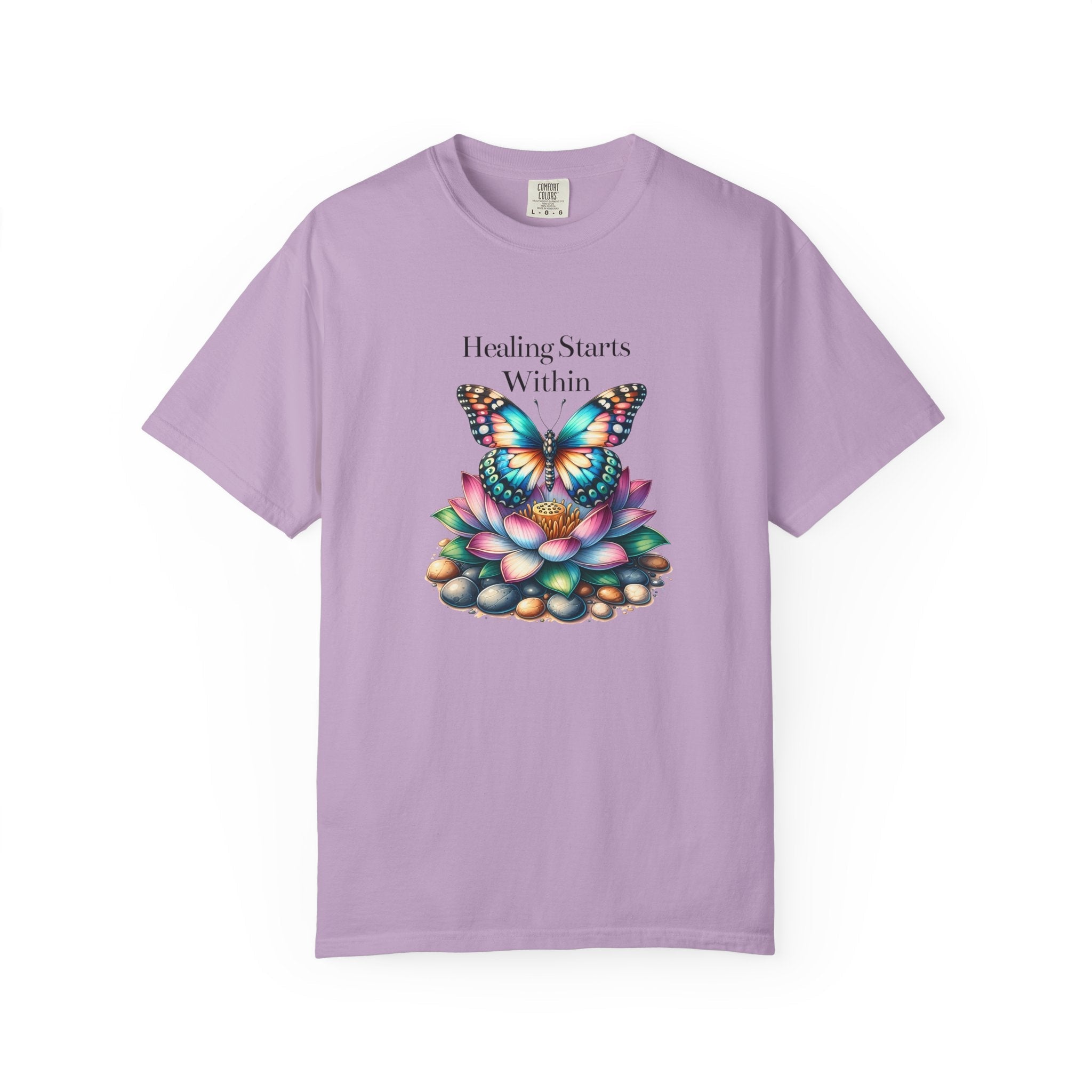 Healing Starts Within Butterfly T-shirt - FitLife - WellnessOasis