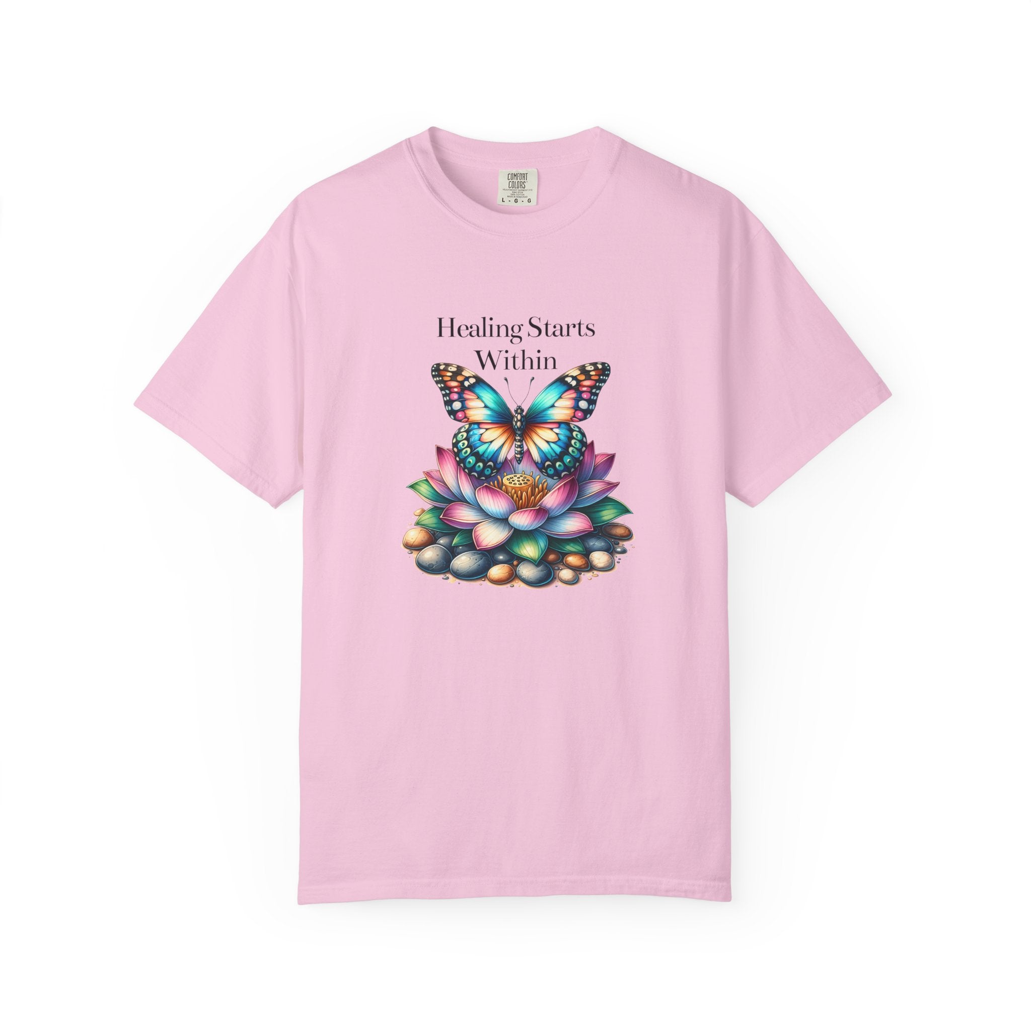 Healing Starts Within Butterfly T-shirt - FitLife - WellnessOasis