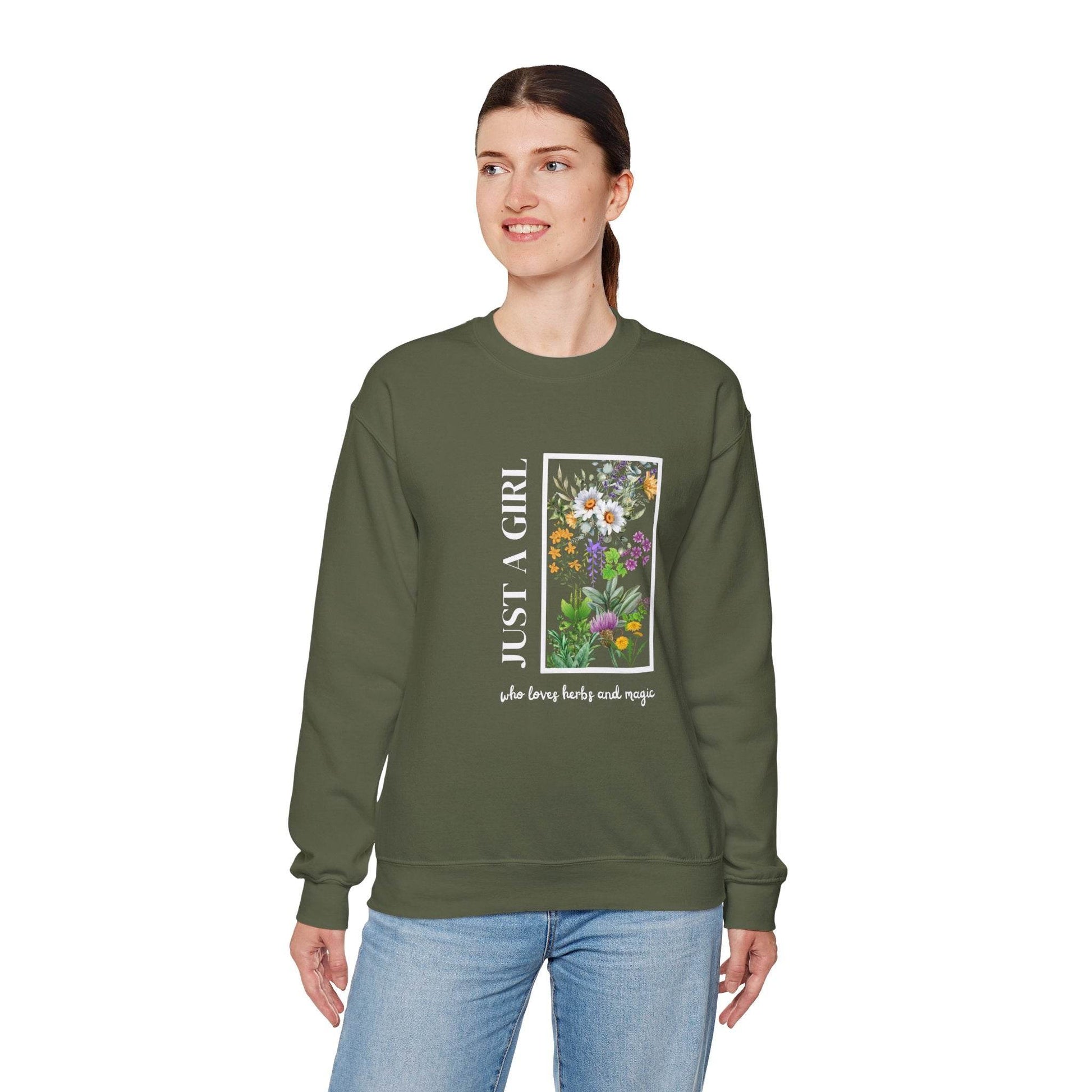Herbal Design Sweatshirt - FitLife - WellnessOasis
