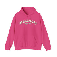 Hooded Sweatshirt with WELLNESS is your oasis - FitLife - WellnessOasis