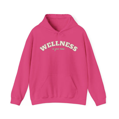 Hooded Sweatshirt with WELLNESS is your oasis - FitLife - WellnessOasis