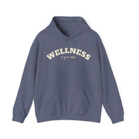Hooded Sweatshirt with WELLNESS is your oasis - FitLife - WellnessOasis