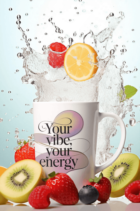 Inspirational Ceramic Mug - Your Vibe, Your Energy - FitLife - WellnessOasis