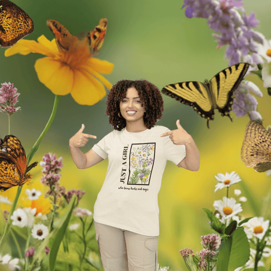 Just a Girl Herbal Graphic Tee - FitLife - WellnessOasis