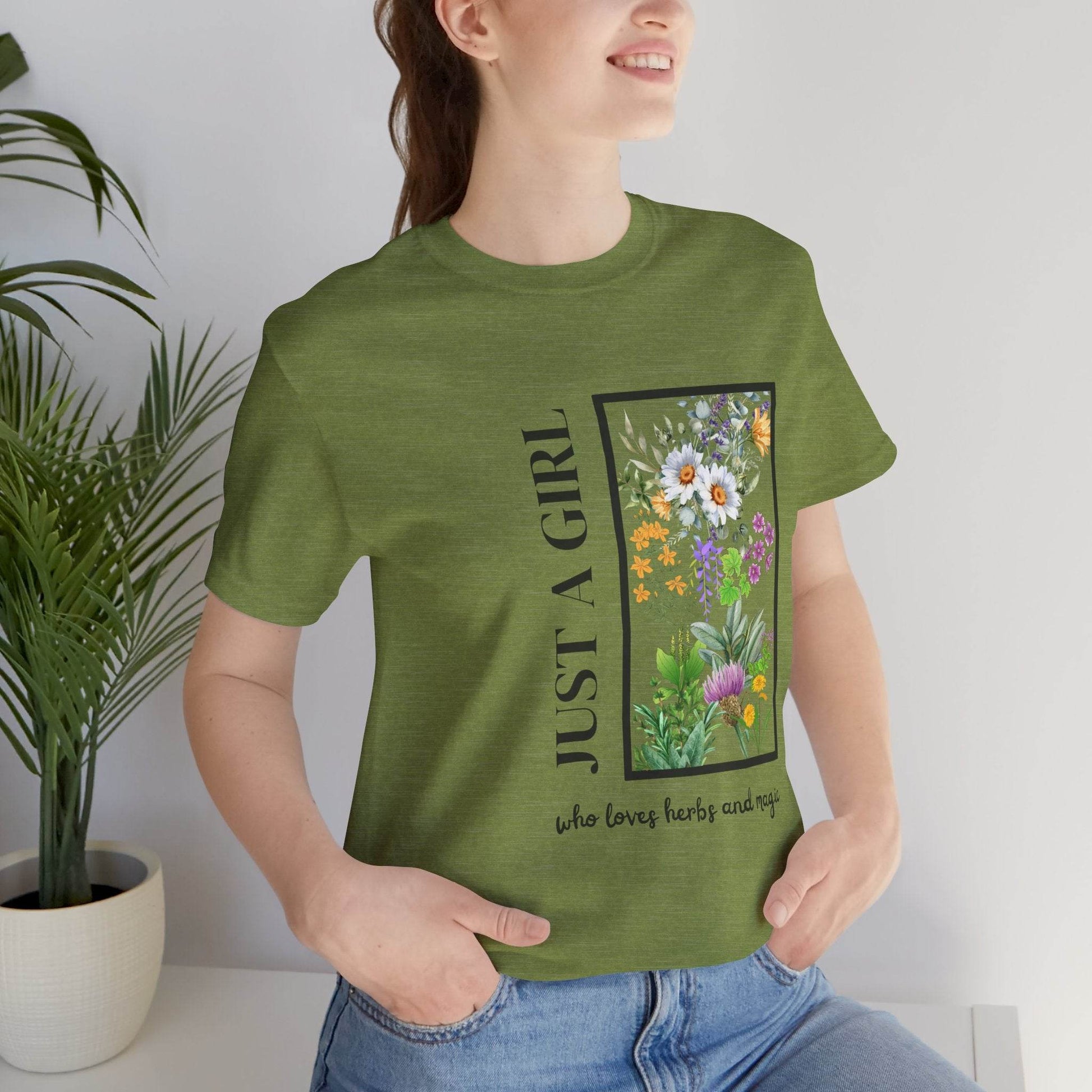 Just a Girl Herbal Graphic Tee - FitLife - WellnessOasis