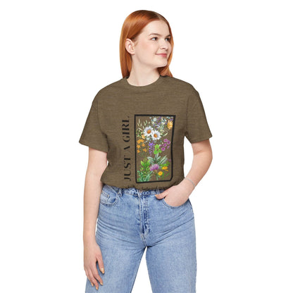Just a Girl Herbal Graphic Tee - FitLife - WellnessOasis