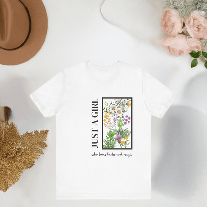 Just a Girl Herbal Graphic Tee - FitLife - WellnessOasis