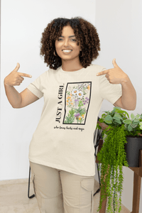 Just a Girl Herbal Graphic Tee - FitLife - WellnessOasis