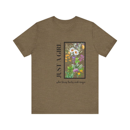 Just a Girl Herbal Graphic Tee - FitLife - WellnessOasis