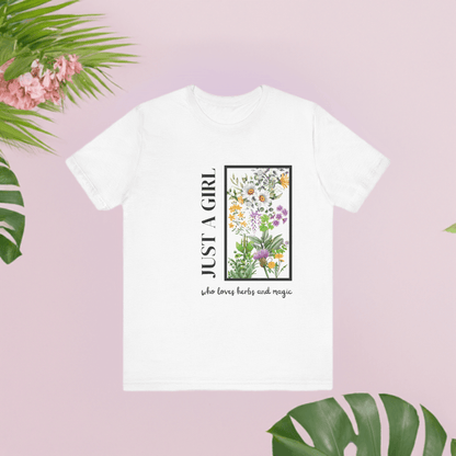 Just a Girl Herbal Graphic Tee - FitLife - WellnessOasis