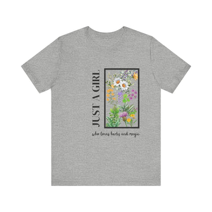 Just a Girl Herbal Graphic Tee - FitLife - WellnessOasis