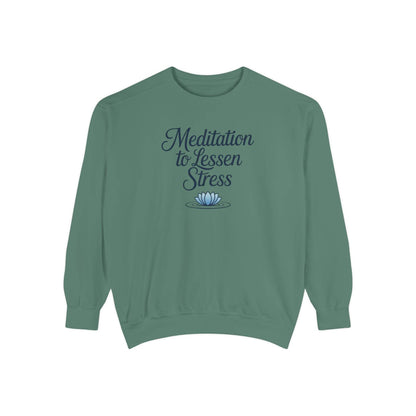 Meditation to Lessen Stress Sweatshirt - FitLife - WellnessOasis