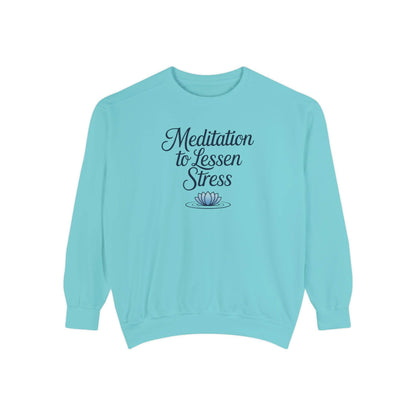 Meditation to Lessen Stress Sweatshirt - FitLife - WellnessOasis