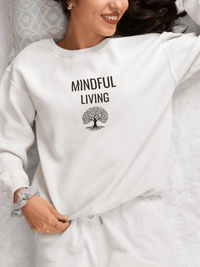 Mindful Living Sweatshirt – Cozy Wellness & Self - Care Pullover - FitLife - WellnessOasis