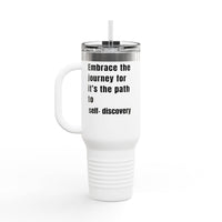 Motivational Insulated Travel Mug - 40oz Embrace the Journey - FitLife - WellnessOasis