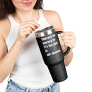 Motivational Insulated Travel Mug - 40oz Embrace the Journey - FitLife - WellnessOasis