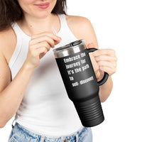 Motivational Insulated Travel Mug - 40oz Embrace the Journey - FitLife - WellnessOasis