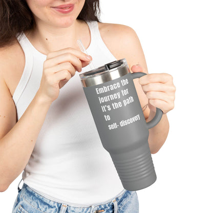 Motivational Insulated Travel Mug - 40oz Embrace the Journey - FitLife - WellnessOasis
